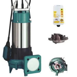 Kaysu CUT1500 T Bıçaklı,Öğütücülü Dalgıç Su Pompası (Trifaze Panolu)