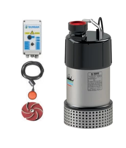 Sumak SDTV40/2.5 Z Gömlek Soğutmalı Atık Su Drenaj Dalgıç Pompası